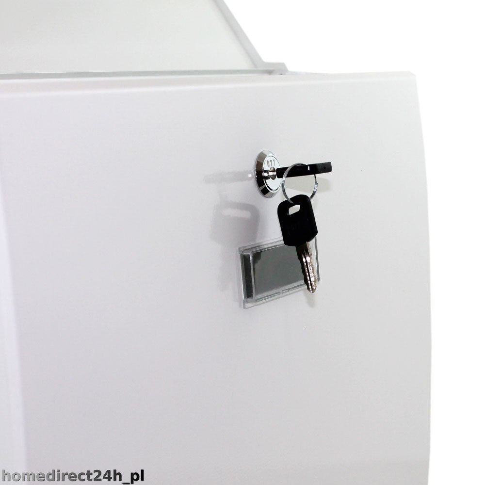Poštovní schránka s otvory moderní design kovová bílá na dopisy M13492